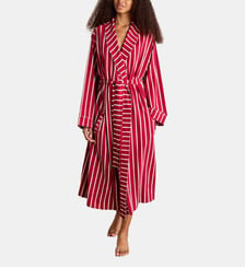 Robe de chambre rayée en popeline de coton bio Chelsea Peers