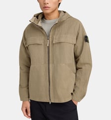 Veste zippée et froissée à capuche Stone Island