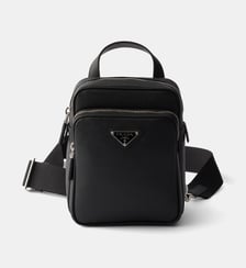Mini sac à dos à bandoulière unique en cuir Saffiano Prada