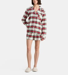 Ensemble de pyjama court Notch Collar à carreaux et fils lurex Lauren Ralph Lauren