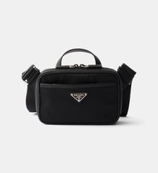 Sac porté épaule en Re-Nylon et cuir Saffiano Prada