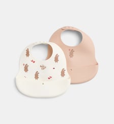 Lot de 2 bavoirs Ember en silicone avec poche Liewood