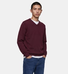Pull droit Tuton col V coton bio Galeries Lafayette
