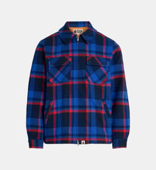 Surchemise zippée à carreaux coton doublure matelassée A BATHING APE ®