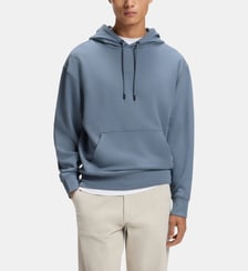 Hoodie droit coton molleton signature BOSS