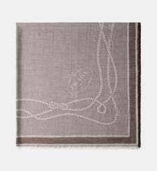 Châle en jacquard de soie, cachemire et laine Prada
