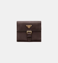 Petit portefeuille en cuir nappa Prada