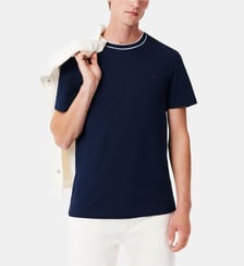 T-shirt droit en coton bio stretch piqué Lacoste