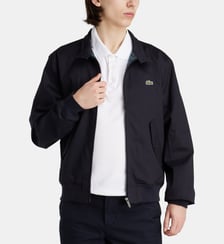 Blouson droit léger siglé en coton mélangé Lacoste