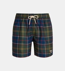 Short de bain à carreaux avec suspensoir Barbour