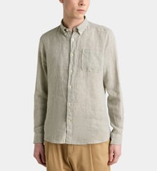 Chemise ajustée Linton en lin pied-de-poule Barbour