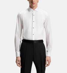 Chemise droite modèle Hank coton BOSS