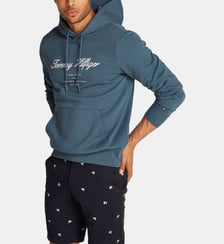 Hoodie droit en molleton signature Tommy Hilfiger