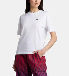 T-shirt droit basique logo coton Lacoste