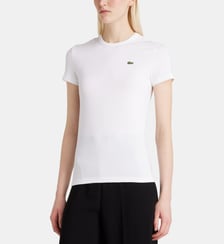 T-shirt slim uni en coton bio stretch Lacoste