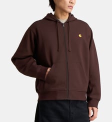 Hoodie droit zippé American Script molletonné Carhartt WIP