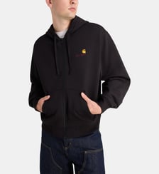 Hoodie droit zippé American Script molletonné Carhartt WIP