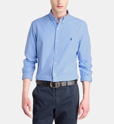 Chemise droite stretch imprimé vichy en coton mélangé Polo Ralph Lauren