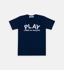 T-shirt droit coton signature unisexe Comme des Garçons PLAY