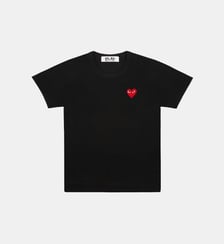 T-shirt droit coton logo cœur unisexe Comme des Garçons PLAY