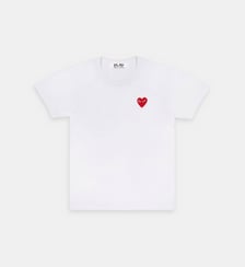 T-shirt droit coton logo cœur unisexe Comme des Garçons PLAY