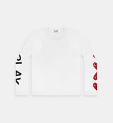 T-shirt droit coton manches longues siglées unisexe Comme des Garçons PLAY