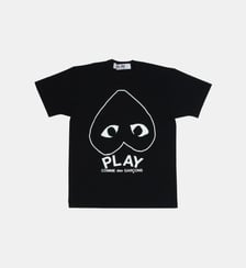 T-shirt droit coton signature cœur inversé unisexe Comme des Garçons PLAY