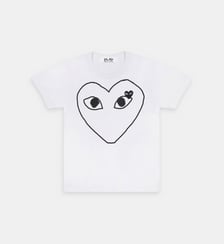 T-shirt droit coton logo cœur unisexe Comme des Garçons PLAY