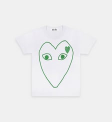 T-shirt droit coton cœurs contrastants unisexe Comme des Garçons PLAY