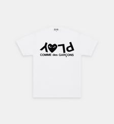 T-shirt droit coton signature et cœur unisexe Comme des Garçons PLAY