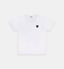 T-shirt droit coton logo cœur unisexe Comme des Garçons PLAY