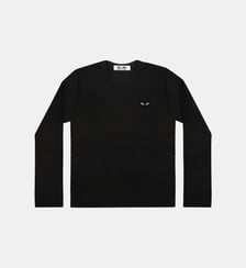 T-shirt droit coton manches longues logo cœur unisexe Comme des Garçons PLAY