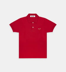 Polo droit en coton logo cœur Comme des Garçons PLAY