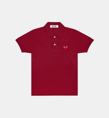 Polo droit en coton logo cœur Comme des Garçons PLAY