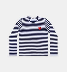 T-shirt coton rayé bicolore manches longues unisexe Comme des Garçons PLAY