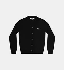 Cardigan droit en laine unisexe Comme des Garçons PLAY