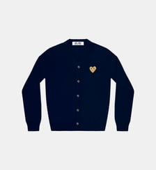 Cardigan droit en laine unisexe Comme des Garçons PLAY