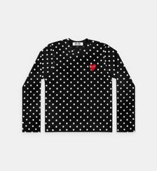 T-shirt manches longues en coton à pois unisexe Comme des Garçons PLAY