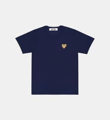 T-shirt droit coton logo cœur unisexe coton Comme des Garçons PLAY
