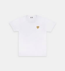 T-shirt droit coton logo cœur unisexe coton Comme des Garçons PLAY