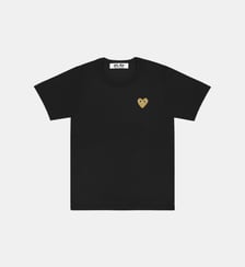 T-shirt droit coton logo cœur unisexe coton Comme des Garçons PLAY