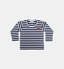 T-shirt droit manches longues à rayures Comme des Garçons PLAY