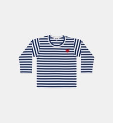 T-shirt droit manches longues rayé Comme des Garçons PLAY