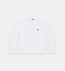 T-shirt droit coton manches longues unisexe Comme des Garçons PLAY