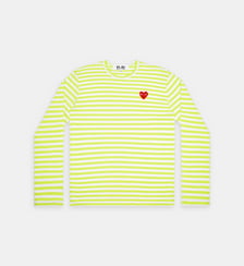 T-shirt coton rayé bicolore manches longues unisexe Comme des Garçons PLAY