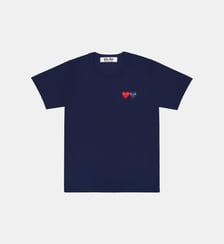 T-shirt droit double cœur en coton Comme des Garçons PLAY