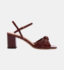 Sandales à talons n°640 en cuir détails tressés Rivecour