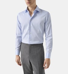 Chemise slim en twill de coton Eton
