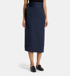 Jupe portefeuille fluide Jo en satin Martin Martin