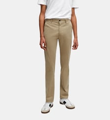 Pantalon chino slim coton stretch satiné BOSS